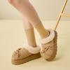Cotton Shoes for Warmth, Fleece for Height Increase, Fashionable and Versatile Indoor Plush Slippers