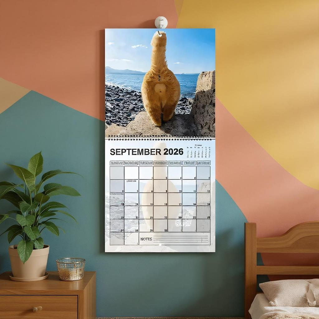 Cat 12 Monthly Wall Calendar 2026 Cat Butt Calendar Funny Cat Tail Wall Calendar Scheduling Tool Family Planner Organizer