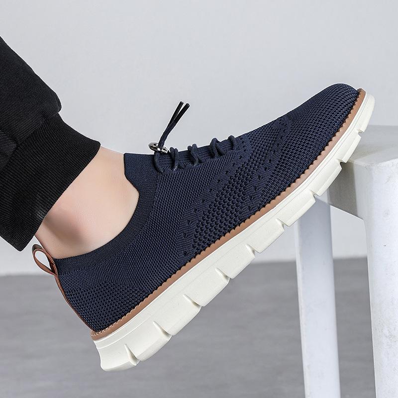 Spring Autumn 2024 Trendy Men's Breathable Mesh Casual Shoes Lightweight Soft Sole Sports Running Shoes Men's Vulcanize Shoes