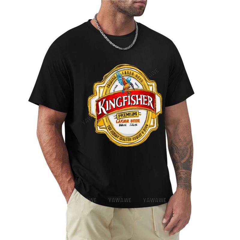 Men Tshirt Brand Tops Summer Kingfisher Lager POP TShirt Funny T Shirt Boys Animal Print Shirt Tshirts Man Funny T Shirts