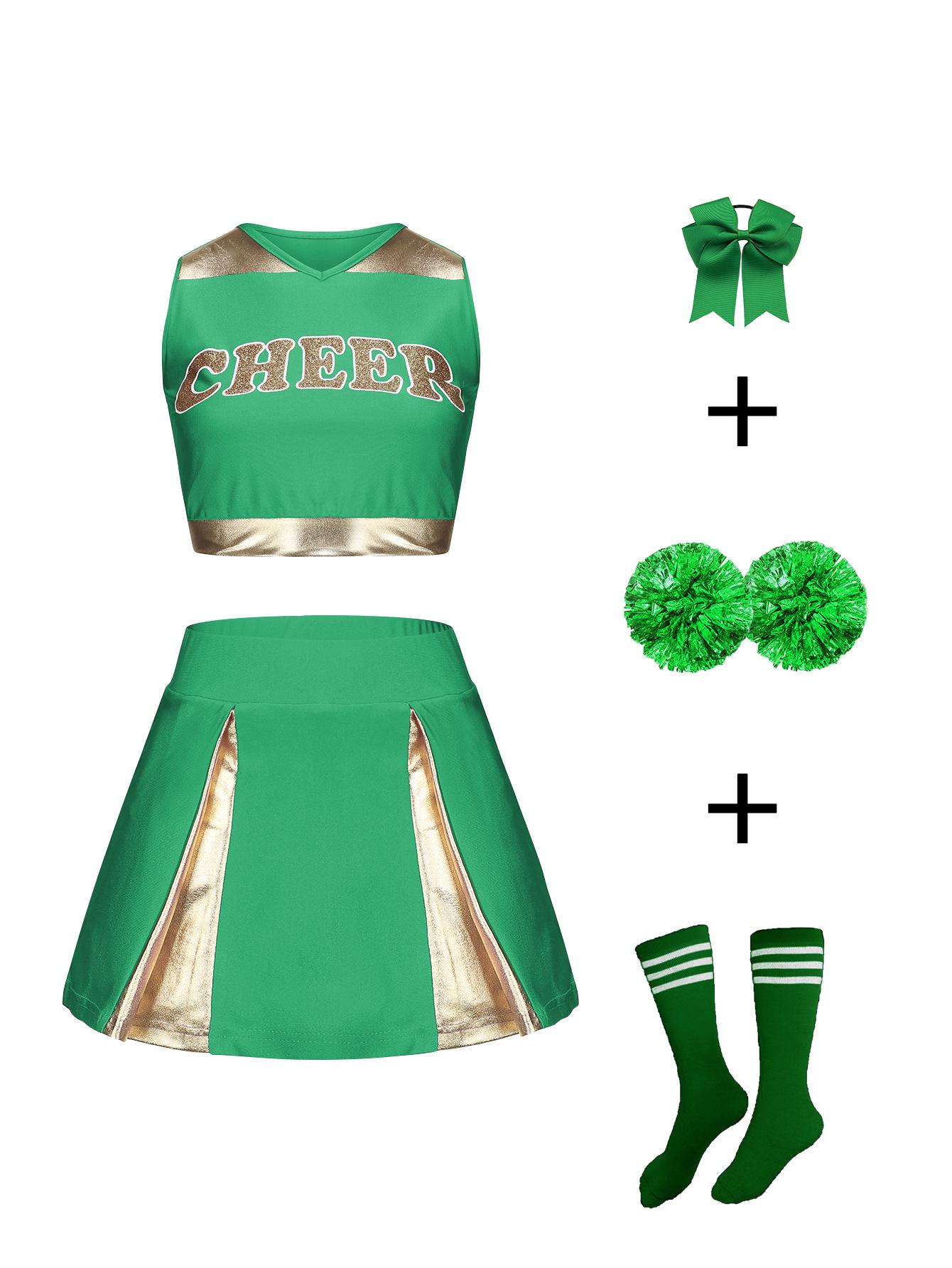 

Cross-border Cheerleading Summer Performance Sleeveless Costume Set for Women 160