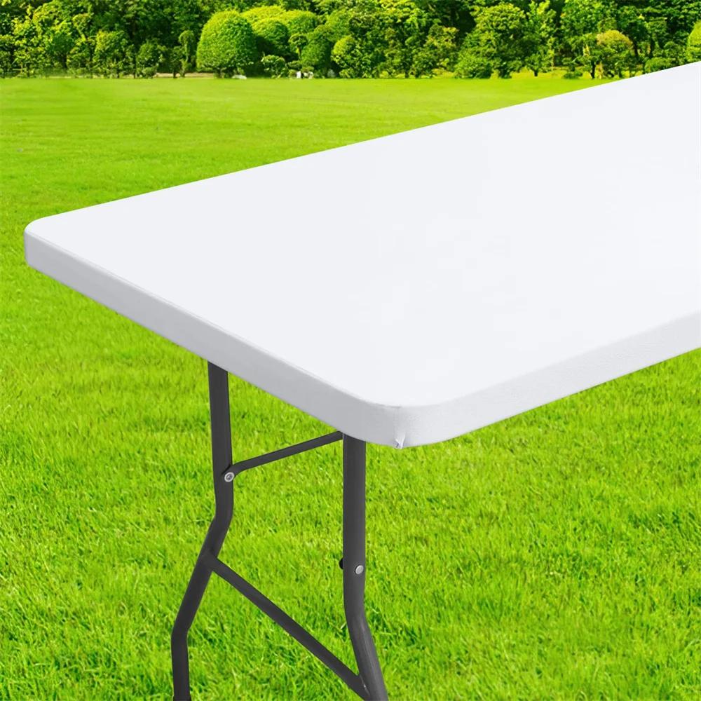 Homaxy Rechteckige Tischdecke Abdeckung Wasserdichte Tischdecke Passend für Klapptische Waschbarer Tischschutz Camping Outdoor 30x72