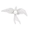 Broche colomb blanc en forme d'étoile incrustée de diamants, luxe léger, épingle animale élégante et haut de gamme, corsage en perles d'eau douce naturelles pour femmes