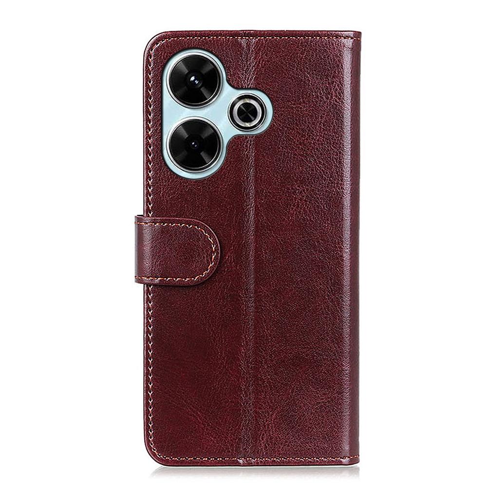 Für Xiaomi Redmi 13 5G/13 4G Handyhülle Crazy Horse Textur PU-Leder Geldbörse Ständer Handyhülle