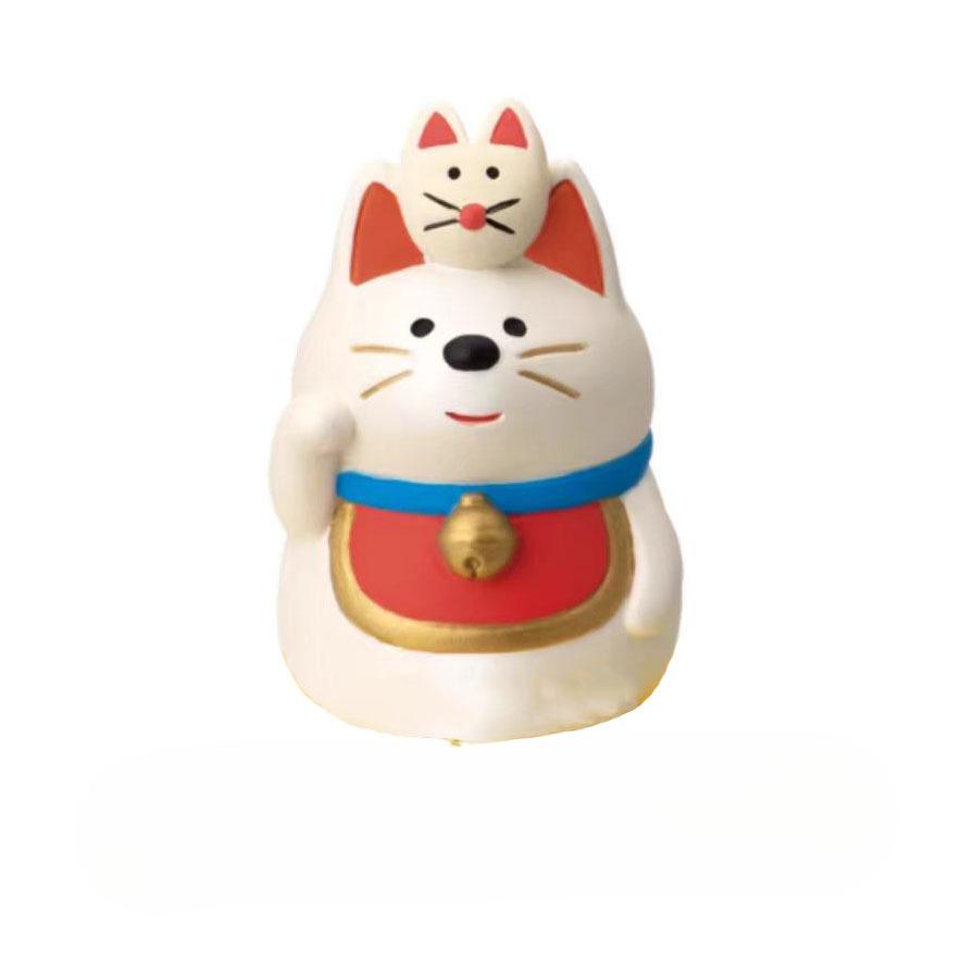 New Year Cat Mini Ornaments Lucky Cat Crafts Japanese Style Kawaii Snake Resin Figurine Creative Trendy Decorative Gifts 2025