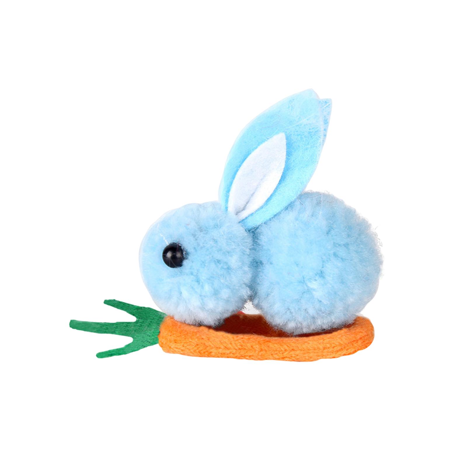 Adorable Easter Bunny Plush Toy Soft and Cuddly Rabbit with Carrot Ornament for Kids and Collectors, Perfect Gift One Size