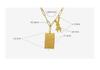 Love Letter Rabbit Pendant Necklace: Rectangle, Long Chain, Fade-Resistant Gold-Plated Titanium Steel.