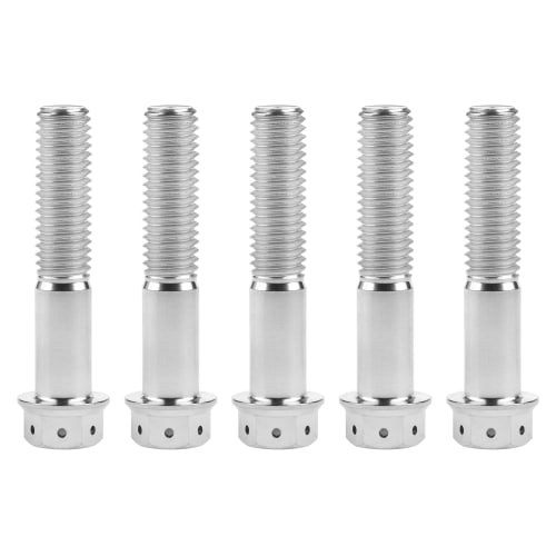 5-Piece Set of Titanium Bolts, M8x 15, 20, 25, 30, 35, 40, 45, 50, and 55mm, with Flange Inner Hex Head Screws for Motorcycle Brake Calipers (M8x50mm,