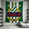 Rapid Vienna logo Wall Hanging Printed Fabric Blanket Decorative Tapestries for Bedroom Living Room Home Decor