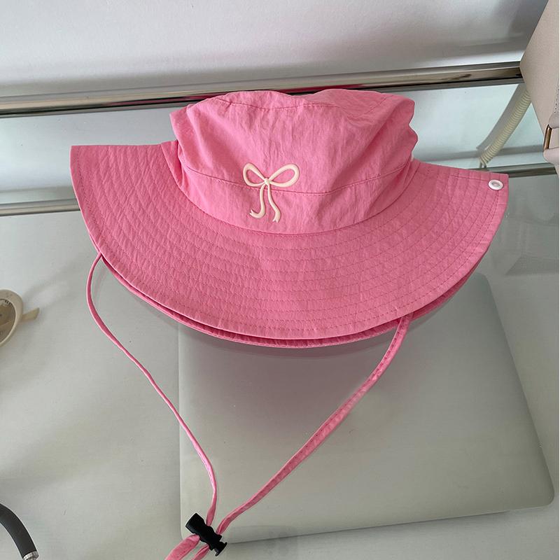 

RICYGVM Pink Bow Fisherman Hat Quick Dry Cowboy Hats Korean Women Outdoor Camping Mountaineering Cap Summer Sunscreen Bowl Caps One Size розовый
