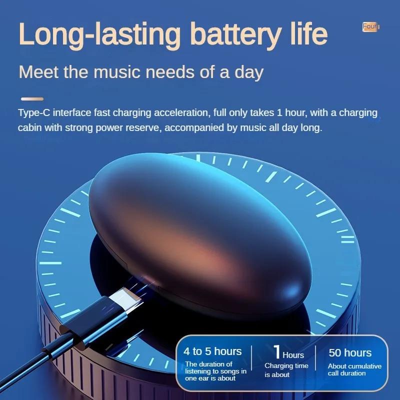 Auriculares invisibles para dormir Auriculares inalámbricos Bluetooth 5.3 Auriculares impermeables IPX5 Auriculares deportivos con reducción de ruido