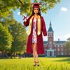 barbie Signature Graduation Wishes Doll with Maroon Gown and Cap (Model JJX81)