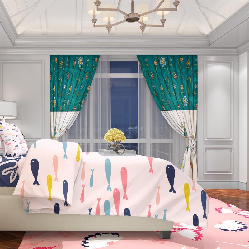 

2 шт. - Серия «Рамадан» - Шторы с принтом - Полиэстер - Подходит для спальни, гостиной, кабинета, 30Wx65L(76x165CM)x2