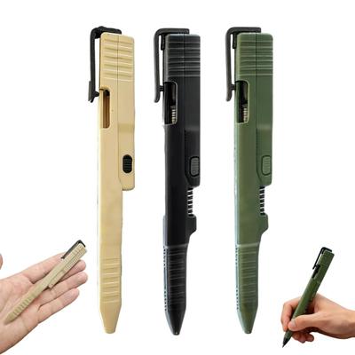 Ballpoint Pen 3D Printed Tactical Slide Action Pen Lightweight Durable PLA Body Smooth Gel Ink Refillable Writing Tool