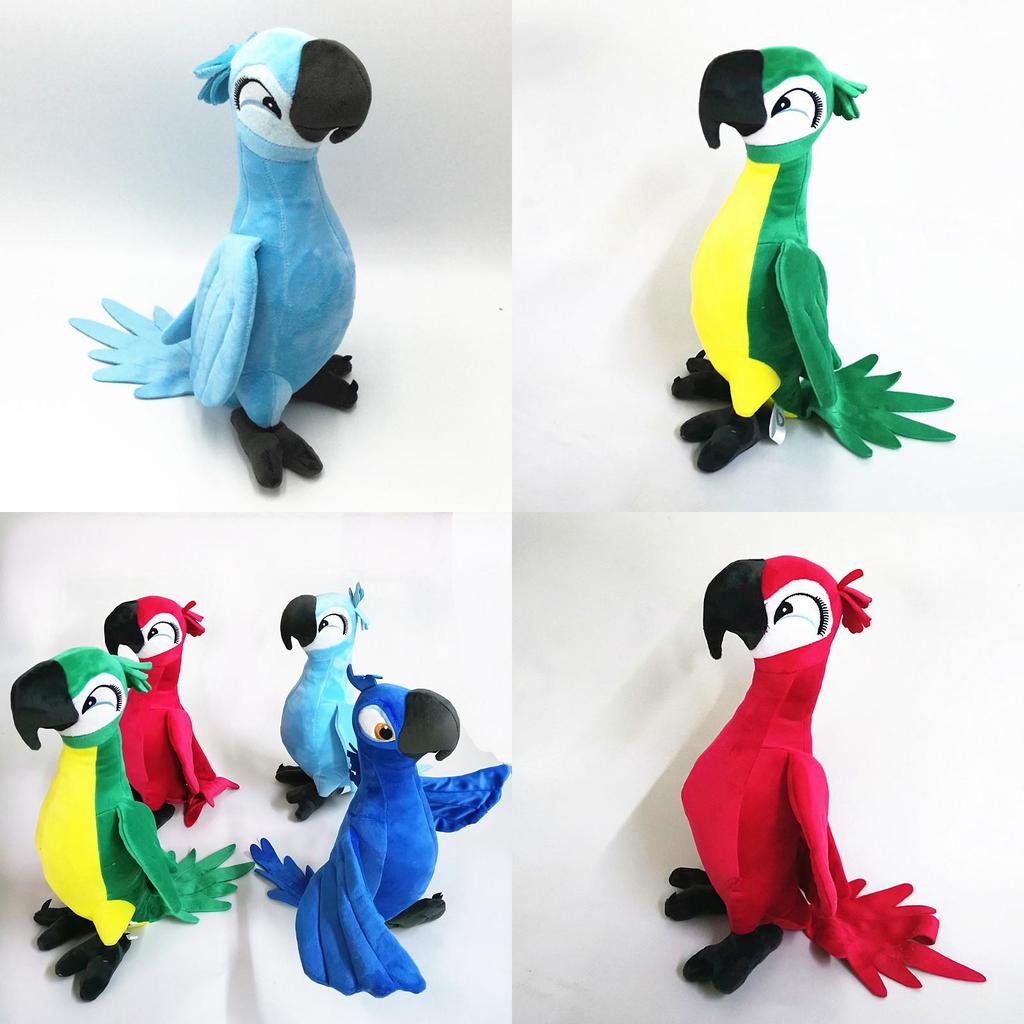 Charming 30cm Rio Movie Plush Toy Parrot Bird Stuffed Animal Doll For Playtime Fun