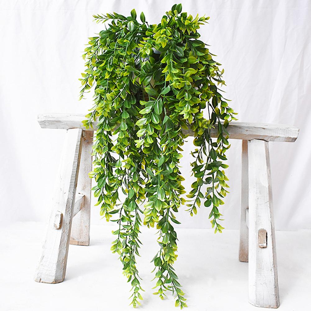Artificial Hanging Plants Fake Vine Leaves For Wall Home Room Garden Wedding Garland Outside Decor