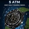 Top Brand Luxury Men's Sports Electronic Watch Student Outdoor Multi functional LED Analog Digital Wristwatch Alarm Clock