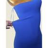 Stylish Sexy One Shoulder Bodycon Dress Fashion Style Accessible Luxury Square Collar Collarbone Beauty Knitting Sexy Accessible Luxury Dress