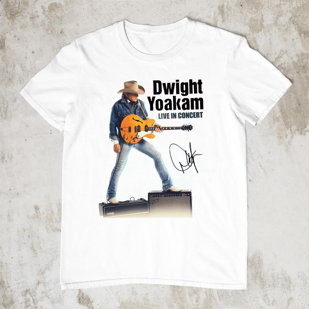 NEW Dwight Yoakam Live In Concert White All Size Cotton Tee Shirt  FF81 Unisex T-Shirt S