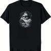 TOP AllSeeing Eye Graphic TShirt Monochromatic Mountain Pyramid Design Unisex Regular Fit Tee for Unisex Unisex Casual Everyday