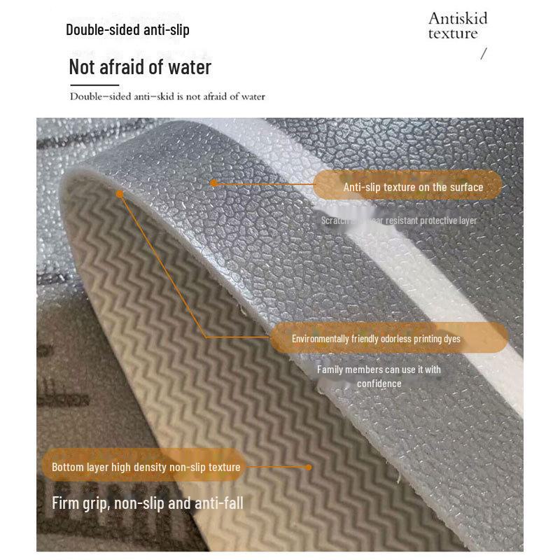 Waterproof, Non-Slip PVC Balcony Floor Mat: Scrubbable, Sun-Proof, Cut-to-Fit, Easy-Clean Kitchen or Bay Window Carpet.