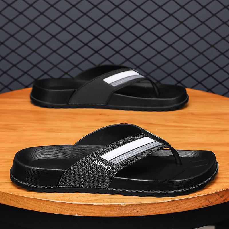 Men's Trendy Clip-Toe Non-Slip Flip Flops for Indoor & Outdoor Wear – Casual Beach Slippers