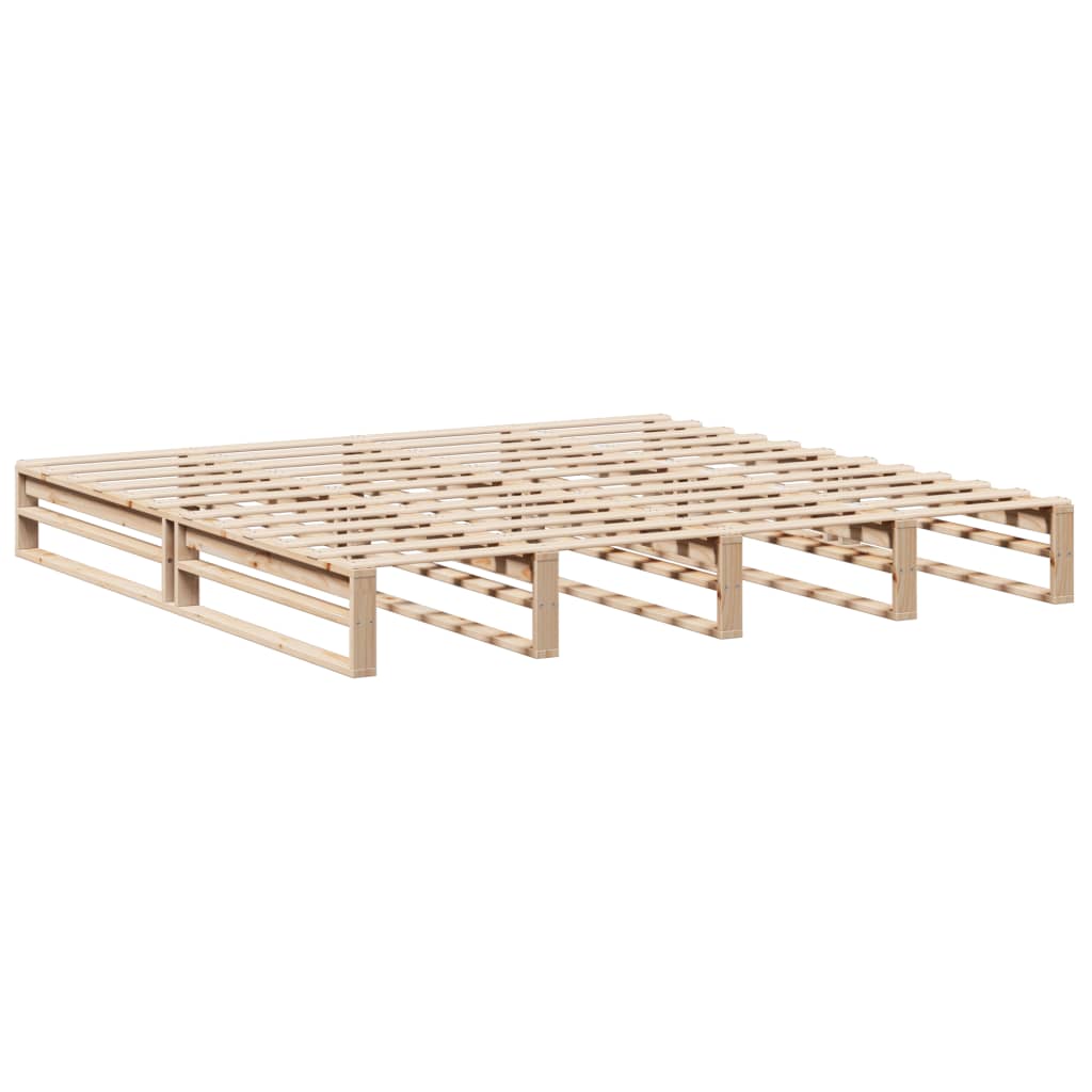 Solid Wood Bed without Mattress 200 x 200 cm Pine