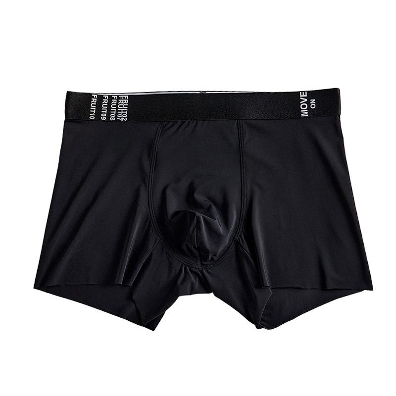 Herren Sommer Ultra Dünn Neu Eis Seide Atmungsaktiv Antibakteriell Nahtlos Schnell Trocknend Boxer Briefs
