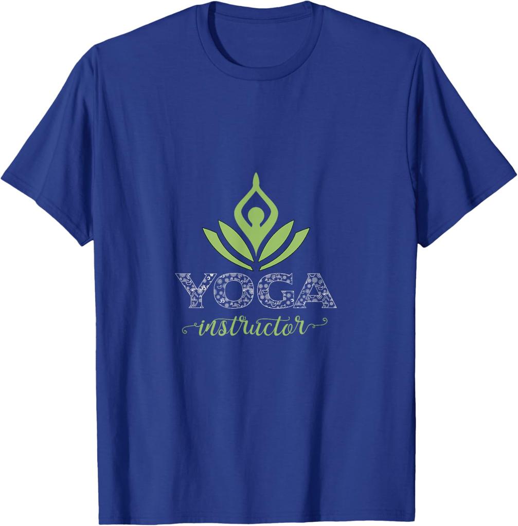 Yoga Instructor Graphic Tee Breathable Cotton TShirt Namaste Meditation Casual Wear