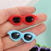 50pcs Heart-Shaped Resin Mini Sunglasses Flat Back Simulation Toy Kawaii Resin Ornaments  Scrapbook