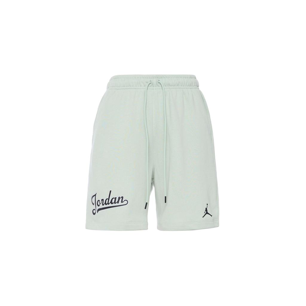 Jordan Solid Color Logo And Letter Print Elastic Waist Casual Shorts Men Bottoms Green FN4701-005