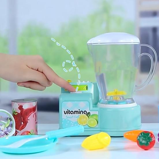 1 Set Puppenhaus Musik Saftmixer Licht und Unterhaltung Sicheres elektrisches Spielzeug Saftmixer mit Sechs