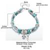 Blue Turtle Ankle Chain Women Multi Layer Beaded Handmade Beach Ankle Bracelet Set Bohemian Foot Jewelry
