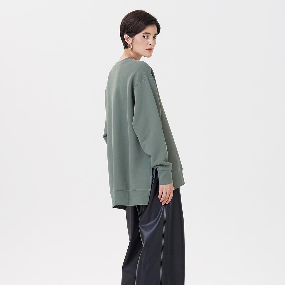 PINBLACK Unisex Slit Logo Embroidery Mtm Green