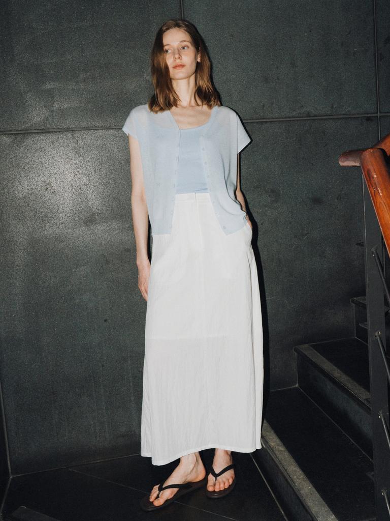 Aeskoneo Clean Line Nylon Skirt White At6Skb030Wt