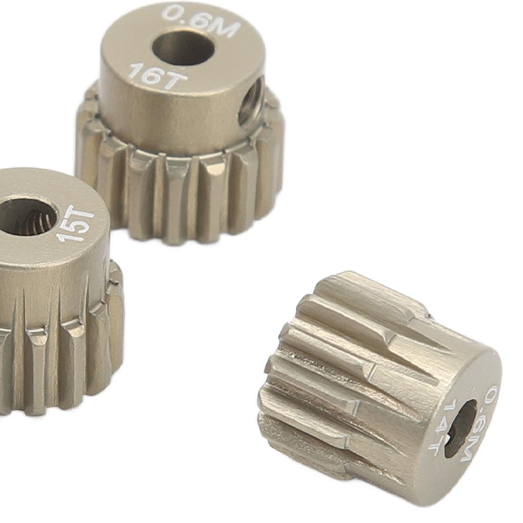 0.6M Pinion Gear Set Aluminium Alloy 3.175mm Hole 13T 14T 15T 16T 17T Pinion Motor Gear for SCX10 TRX4 1/8 1/10 Crawler