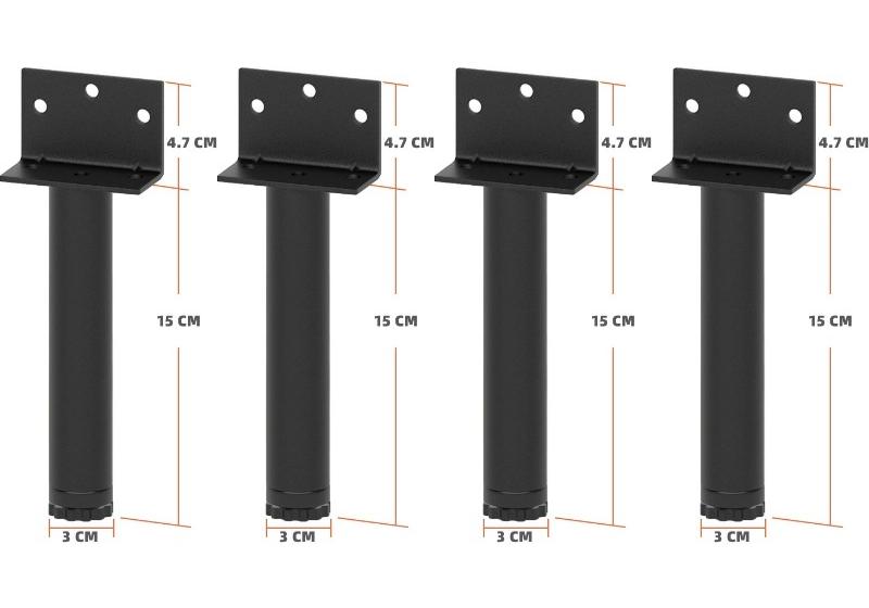 4pcs Multifunctional Adjustable Furniture Legs with Installation Tools and Screws Support Rod Home Column Bracket Furniture Legs