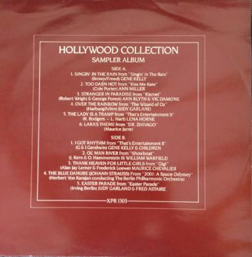 

LP Record VARIOUS Hollywood Collection XPR1303PROMO CBS 1986 UK Soundtracks Musicals Used