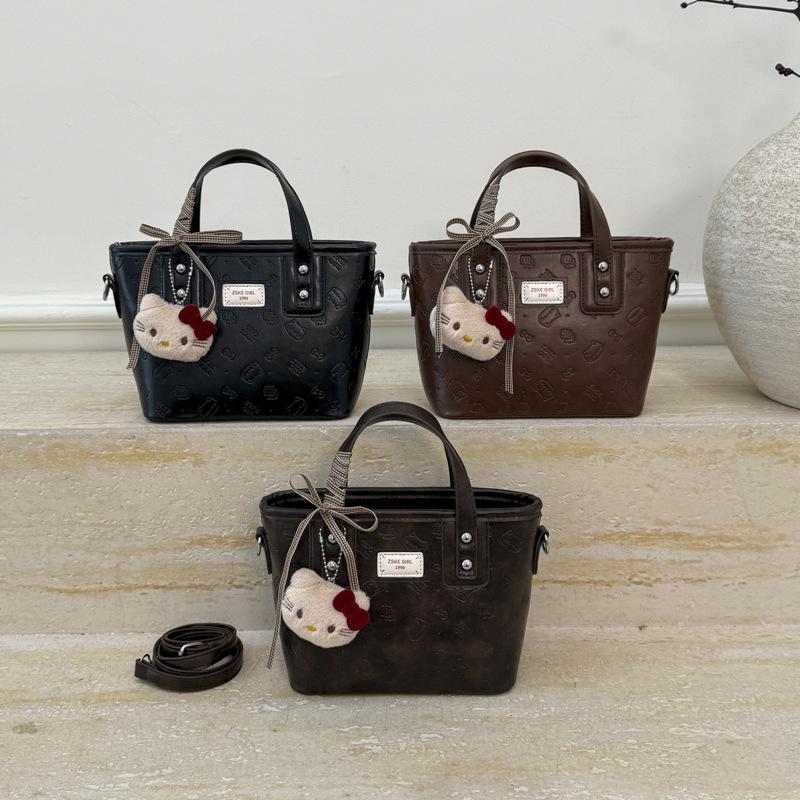 Korean Retro Large Capacity Tote Bag - 2025 Autumn/Winter Casual Shoulder Bag for Women