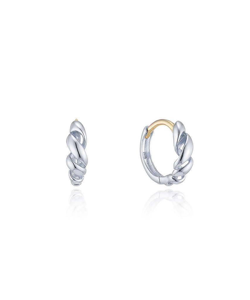 Lloyd Balloon Twist 10K Gold One-Touch Hoop Earrings Lotp3015T