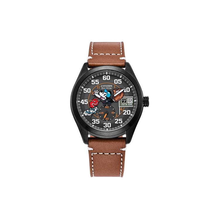 

CITIZEN Disney Mickey Mouse Collection 100m Water Resistant Light Powered Quartz Movement Leather Strap BV1089-05W Black Dial
