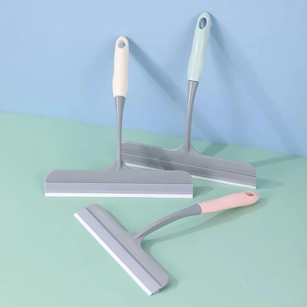Double-sided Squeegee Wiper Plastic Handle Mirror Scraper New Silicone Wiper Blade  Bathroom Home