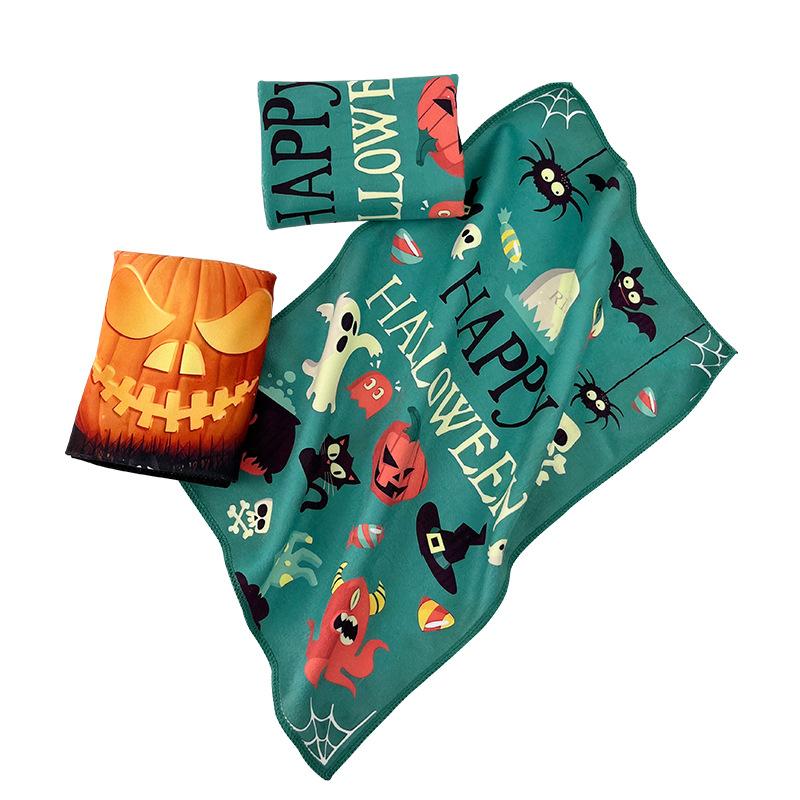 Microfiber Christmas Towel Printing Halloween Towel Kitchen Hand Towel To Print