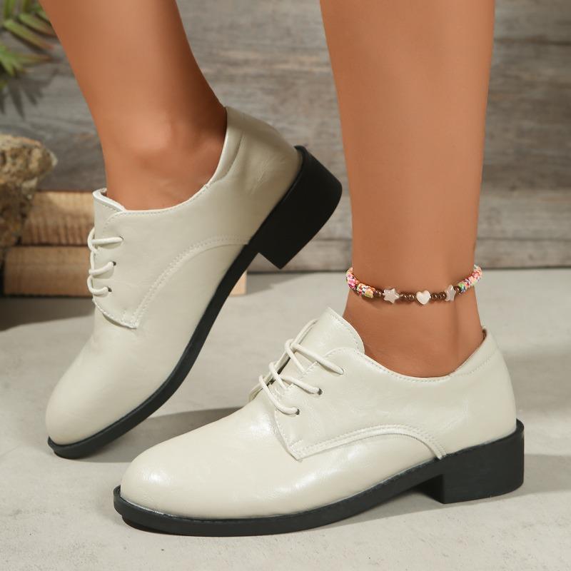 Women Retro Loafers Shoes 2025 New Luxury Brand Oxford Flat Shoes Women's Lace Up Outdoor Work Platform Shoes