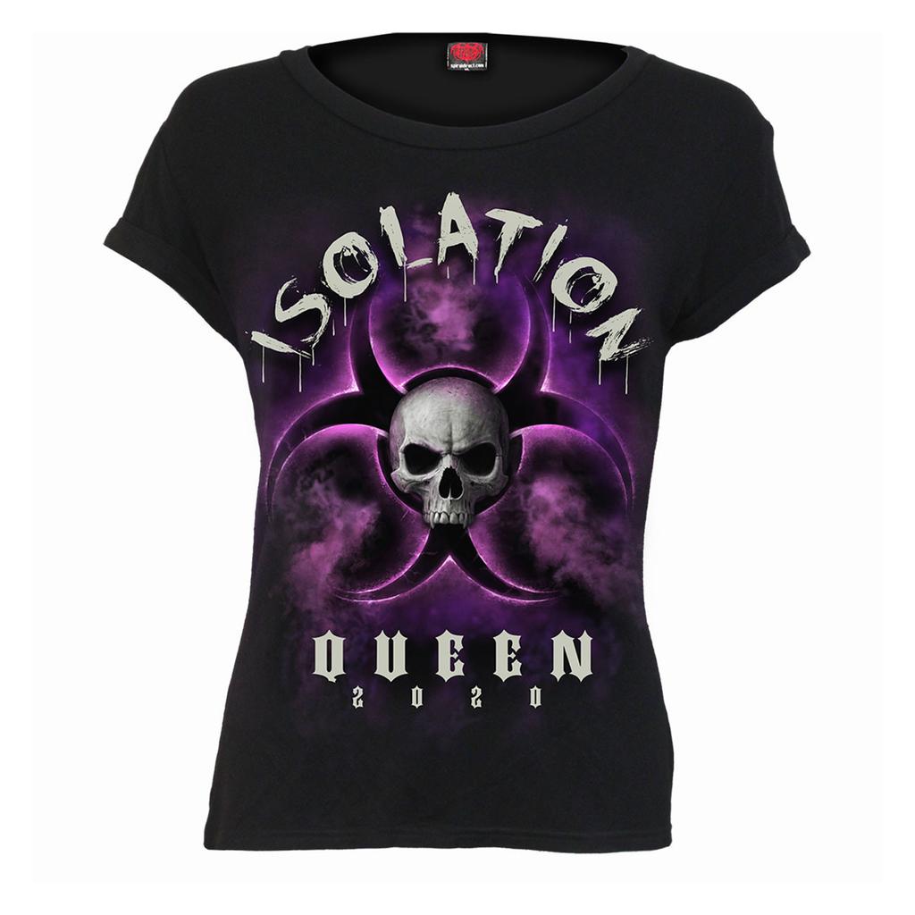 Spiral Womens/Ladies Isolation Queen Boat Neck Capped Sleeved T-Shirt