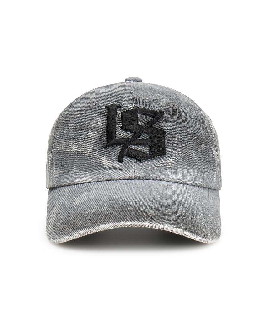 Leubase Gothic Logo Washed Ball Cap_Gray Camo