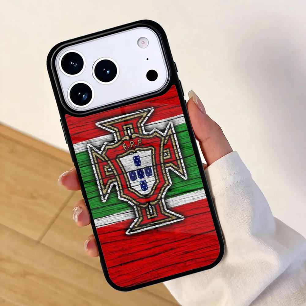 Portugal Nationalflagge Handyhülle für IPhone 17 AIR 16pro Max 15 14 13 12 11 Bumper Cover
