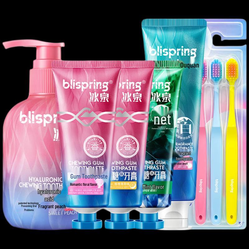 Blispring Hyaluronic Acid Tourmaline Whitening Toothpaste 6-Piece Set