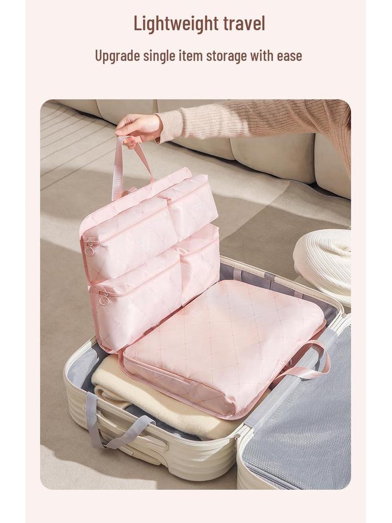 Seven-Piece Travel Organizer Set: Portable Underwear Storage Bags for Business Trips