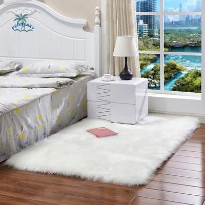 Floor Mat Soft Fluffy Carpet Simple Fluffy Surface Faux Fur Rug Shaggy Plush Carpet Living Room